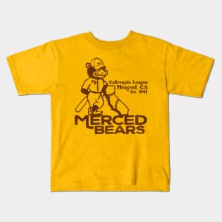 Defunct Merced Bears Baseball Team Kids T-Shirt